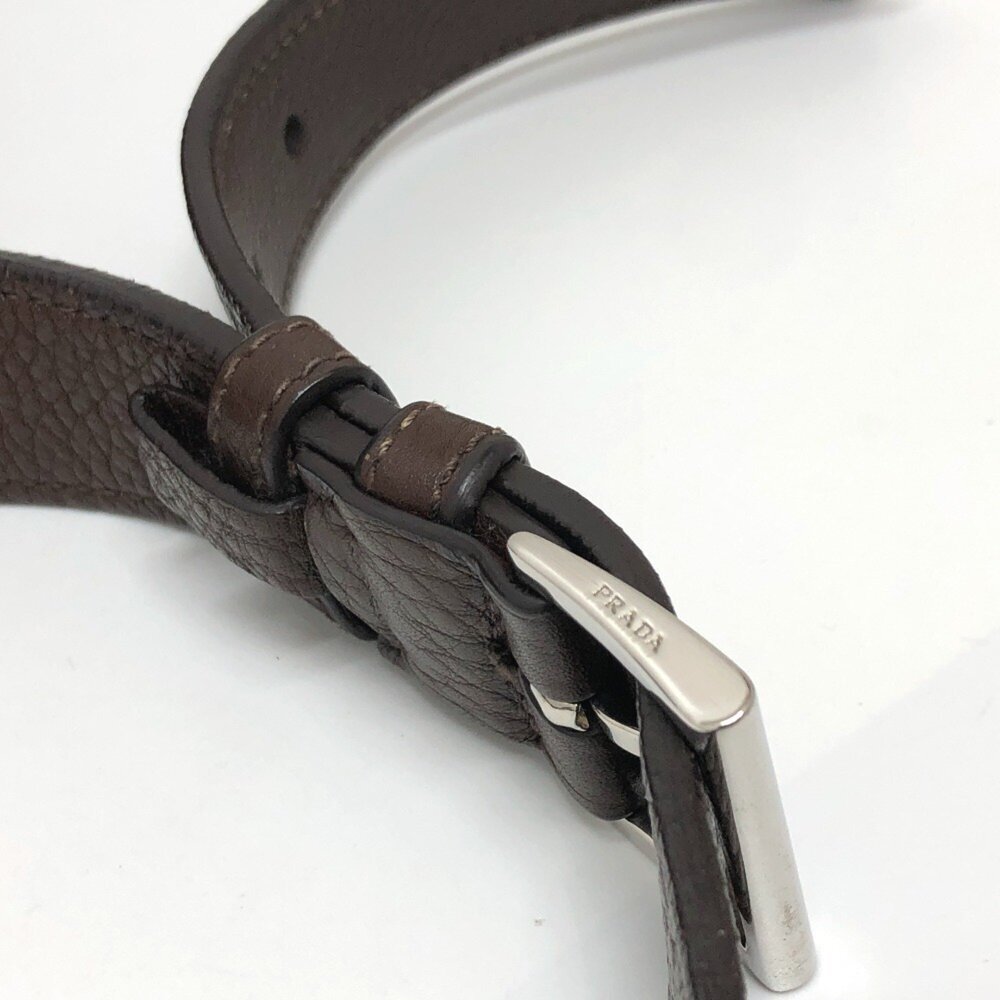 PRADA Brown Leather Shoulder Bag - Picture 7 of 11